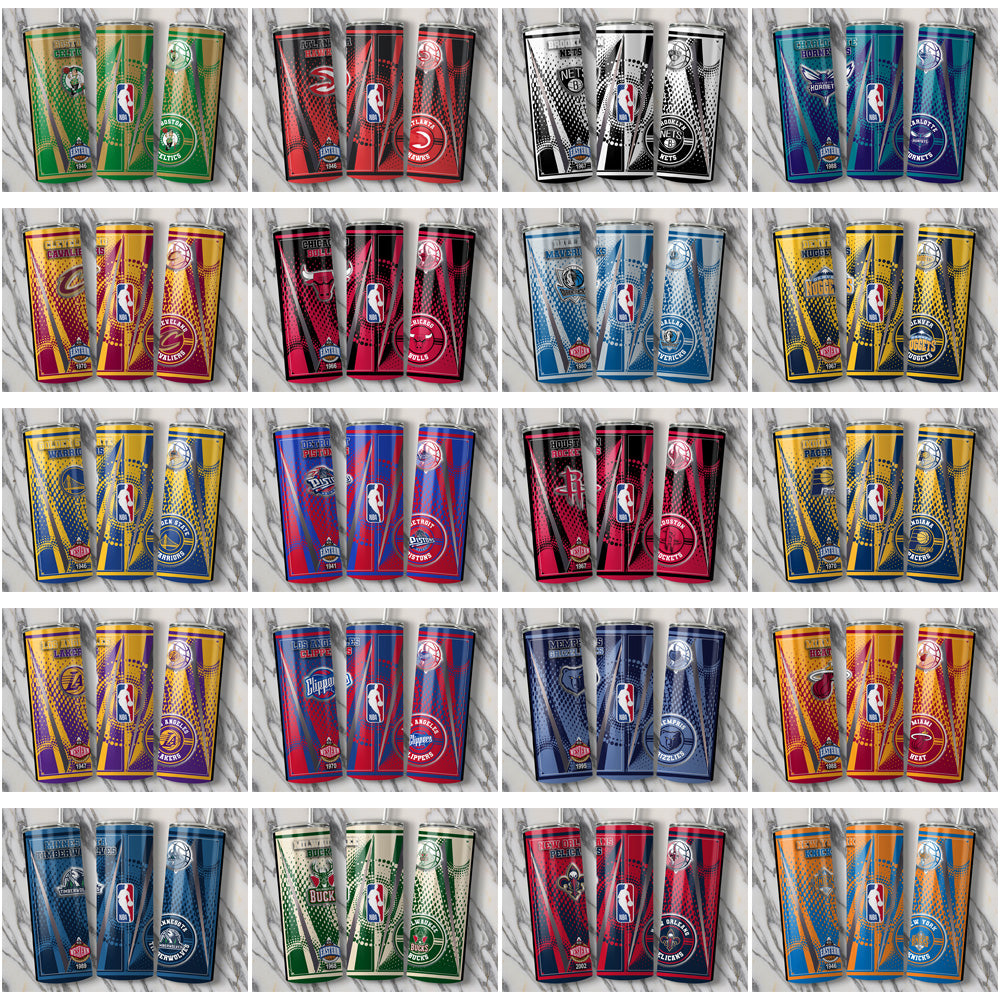 30 NBA Team Logo Tumbler Wraps JPG Bundle - Instant Download
