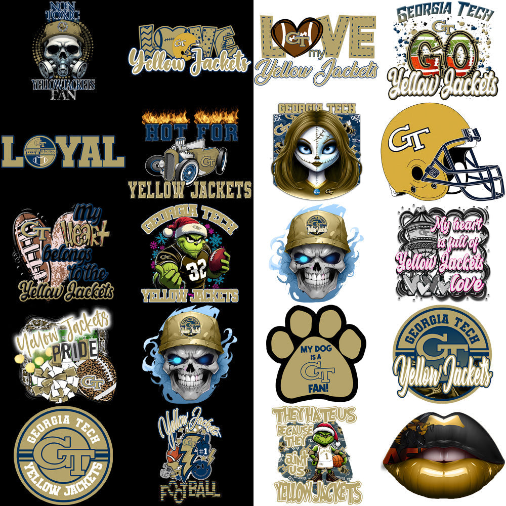 Georgia Tech Yellow Design Bundle: 35 High-Quality PNGs