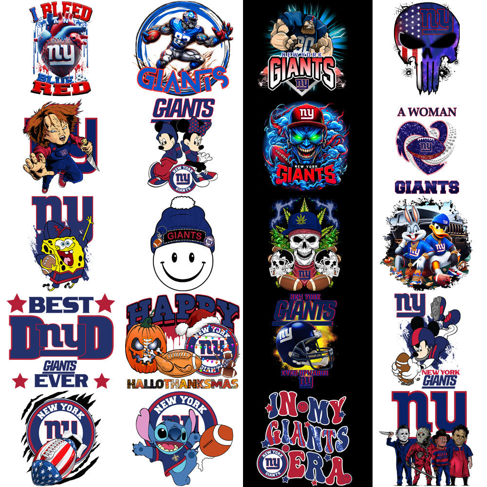 49 New York Giants PNG Football Designs Bundle: V2