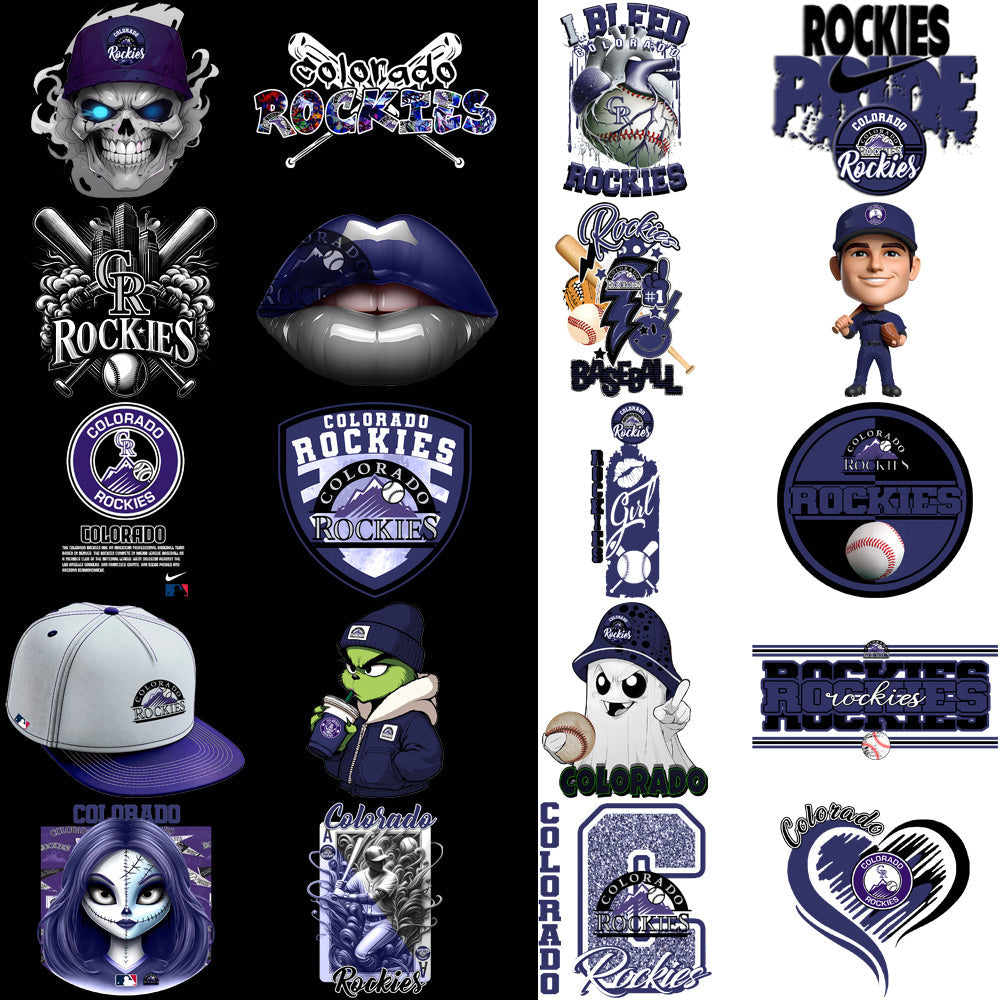 Colorado Rockies Baseball PNG Bundle: 68 Designs for Your Projects