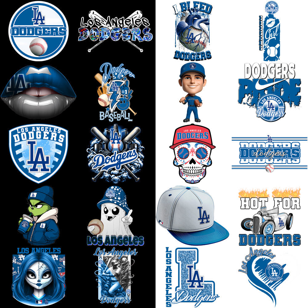 100+ Los Angeles Dodgers Baseball PNG Designs Bundle for Sublimation & Crafts