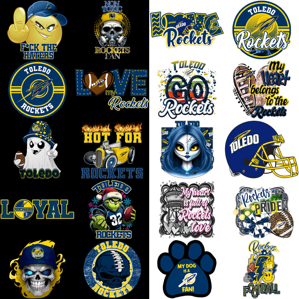 Toledo Rockets PNG Designs Bundle: 34 High-Quality Graphics