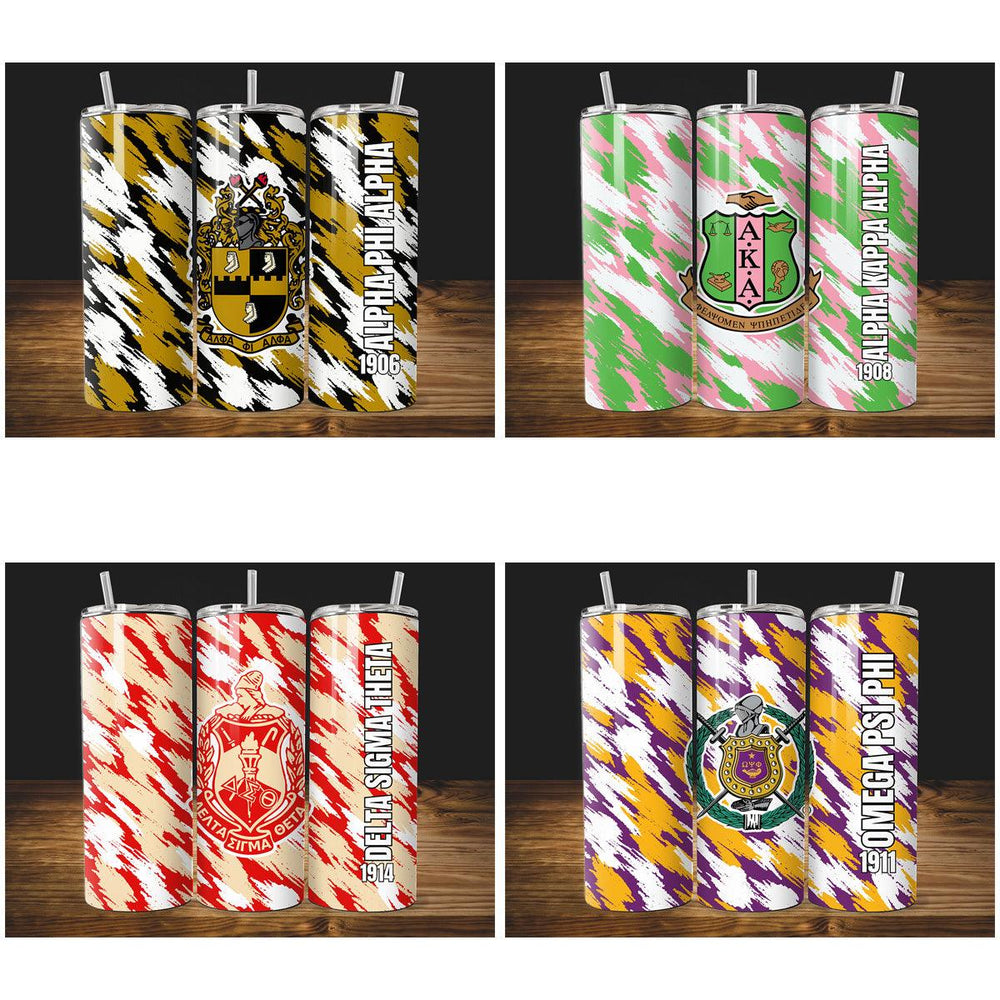 Divine Nine Sorority & Fraternity Tumbler Wrap Designs Bundle (JPG)
