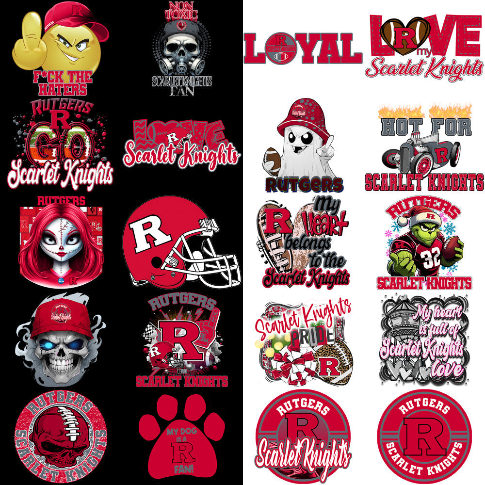 Rutgers Scarlet Knights PNG Bundle: 34 Designs for Your Projects