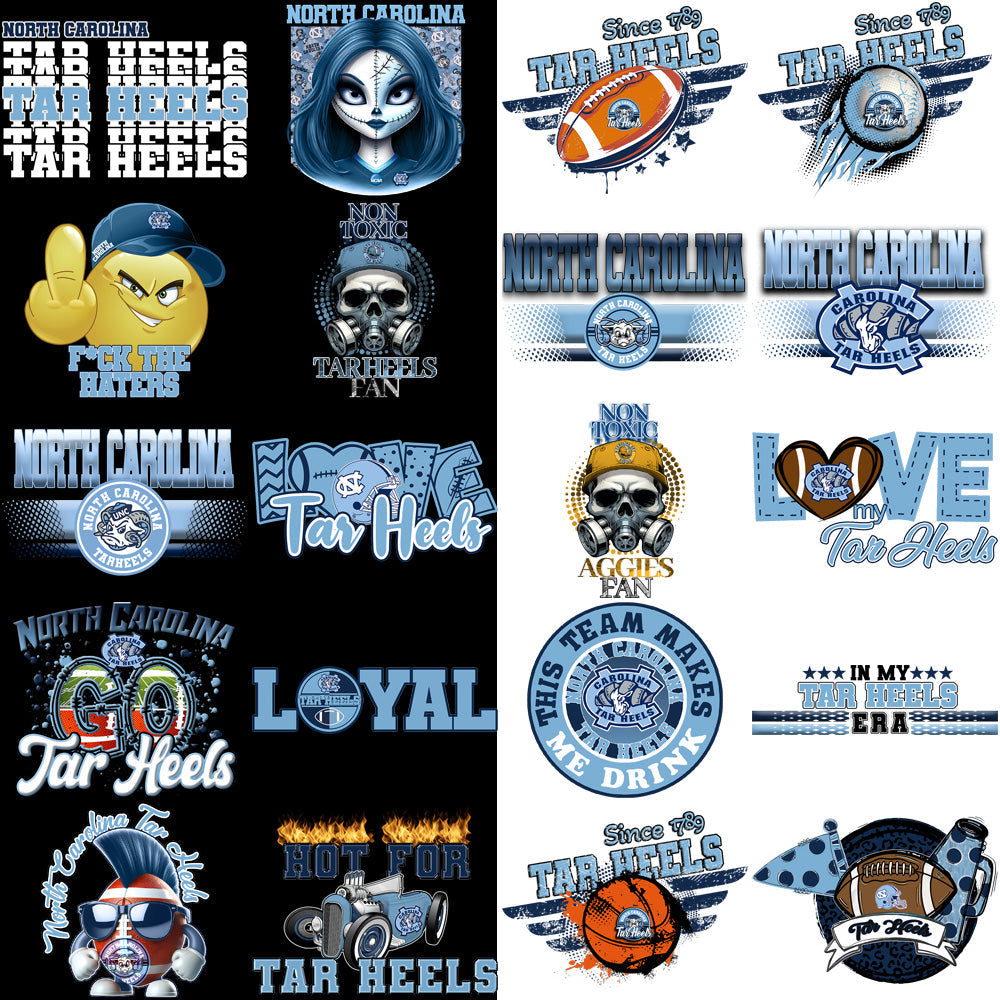 76+ North Carolina Tar Heels PNG Designs: Ultimate Fan Bundle
