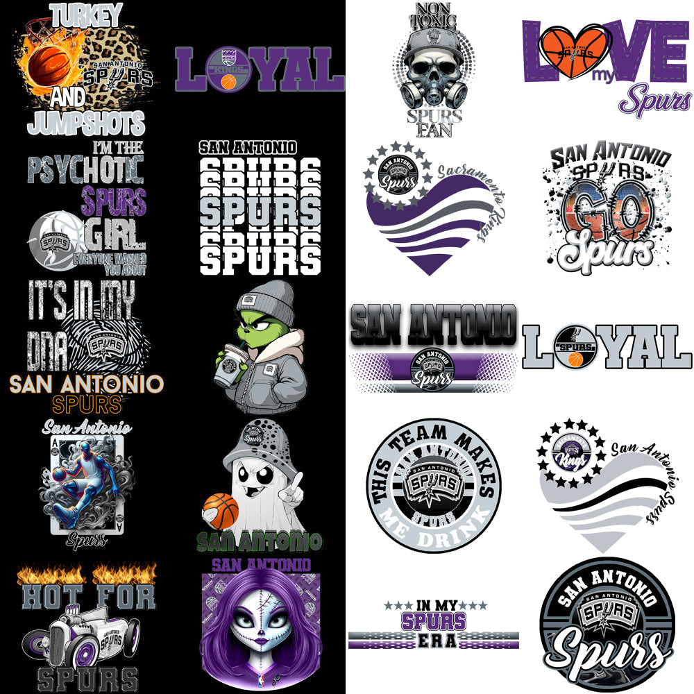 58 San Antonio Spurs PNG Basketball Designs Bundle: High-Quality Graphics