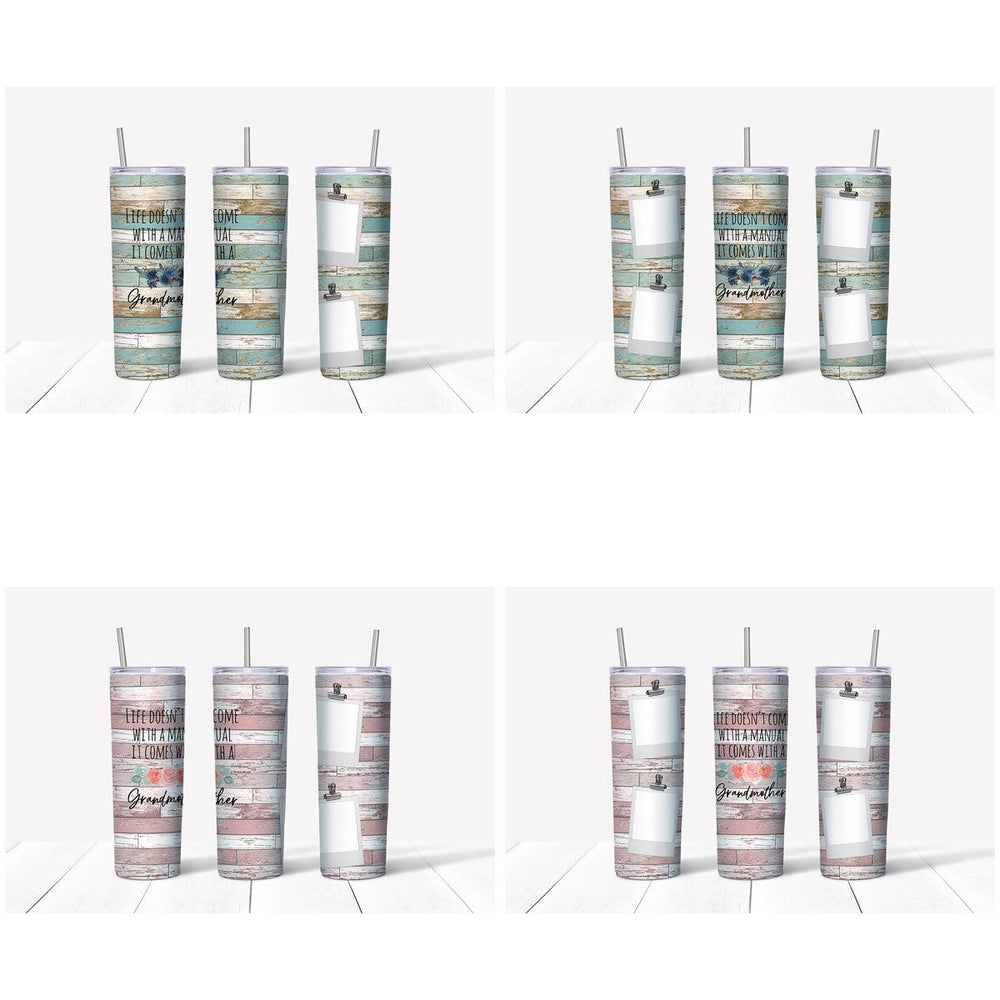8 Wild Grandmother Tumbler Wrap Designs: JPG Bundle for Sublimation
