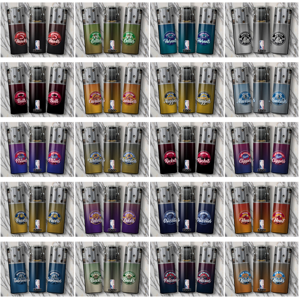 30 Basketball Team Zippo Lighter Tumbler Wraps JPG Bundle - Instant Download

