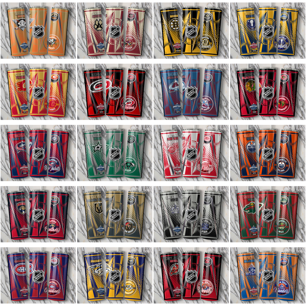 32 NHL Team Logo Tumbler Wraps JPG Bundle - Instant Download
