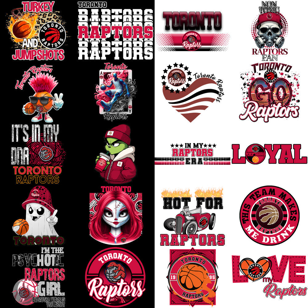Toronto Raptors Basketball PNG Designs: 56 High-Quality Graphics Bundle