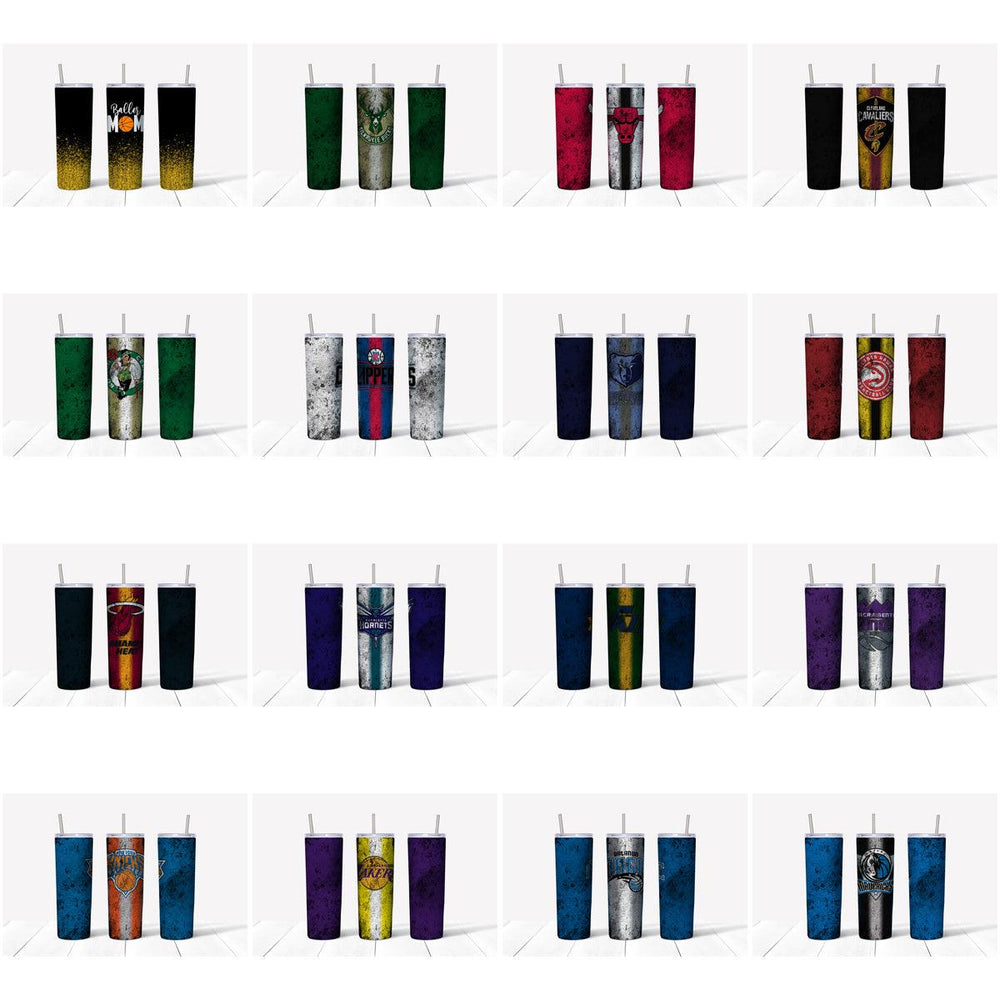 30 Basketball Tumbler Wrap Designs: JPG Bundle for Sublimation
