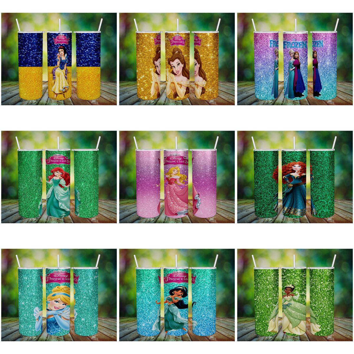 Princess Tumbler Wraps SVG Bundle: 11 Designs for Sublimation
