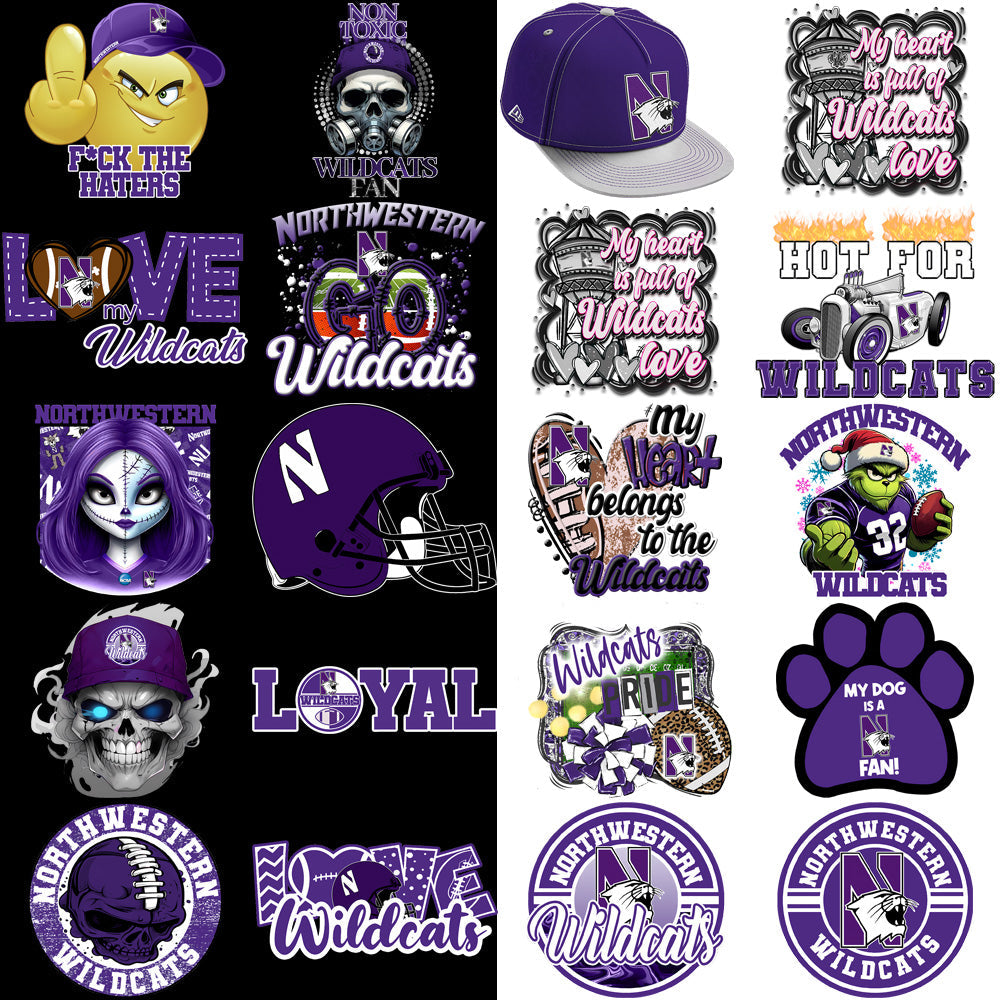 Northwestern Wildcats PNG Bundle: 37 High-Quality Designs