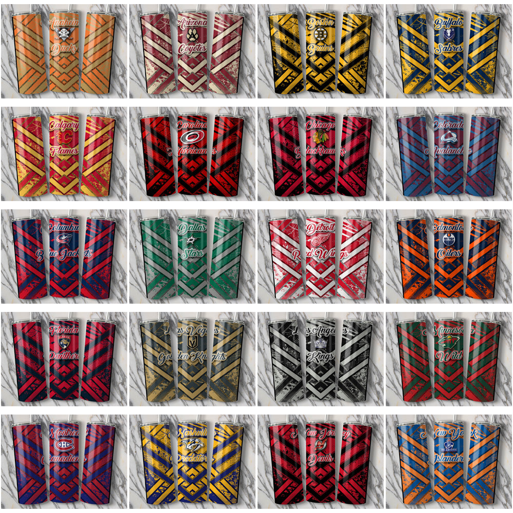 32 Glitter Hockey Team Tumbler Wraps: Instant Download JPG Bundle
