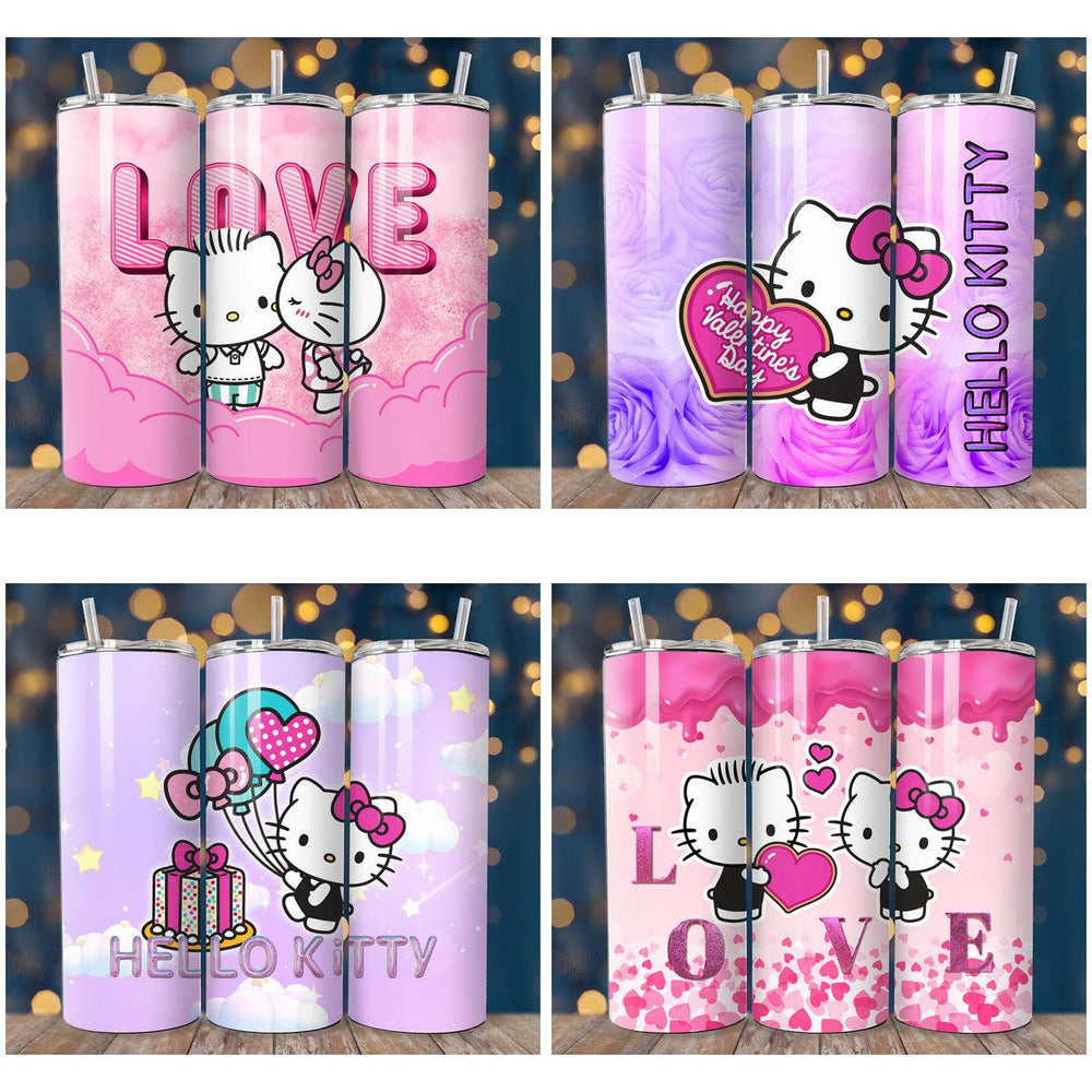 Hello Kitty Tumbler Wraps: 7 Cute JPG Designs Bundle

