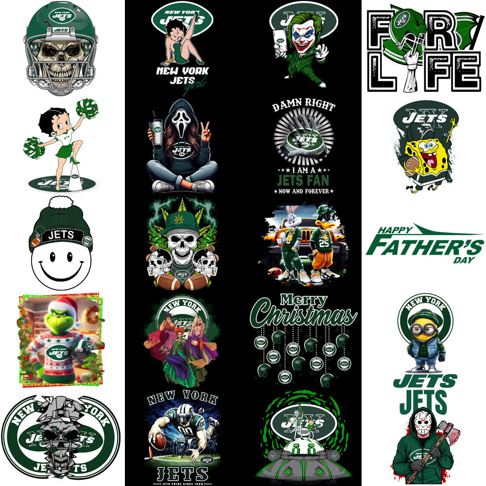 48 NY Jets Football PNG Designs Bundle: V1