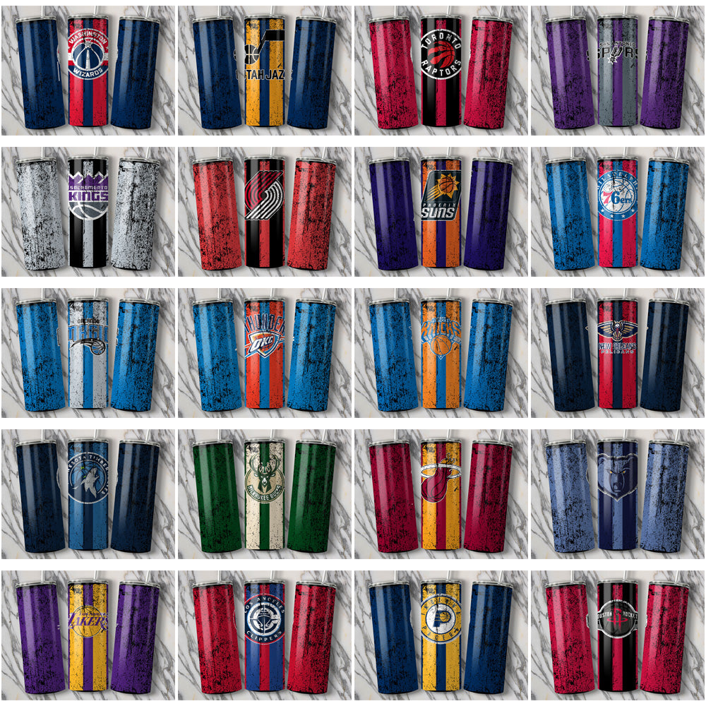 30 Grunge Basketball Team Tumbler Wraps JPG Bundle - Instant Download
