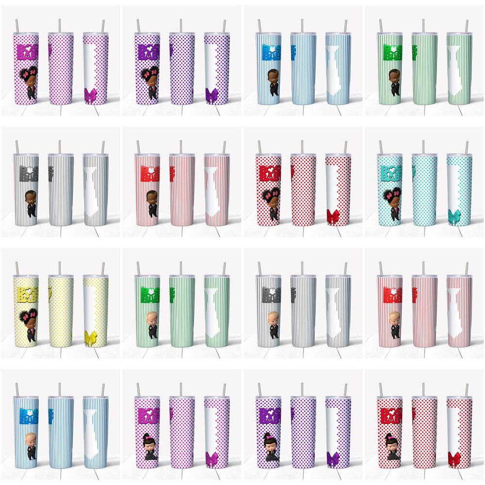 18 Colorful Boss Baby Tumbler Wraps: SVG & JPG Designs Bundle
