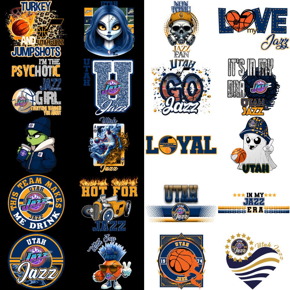 Utah Jazz PNG Bundle: 56 Basketball Designs for Your Projects