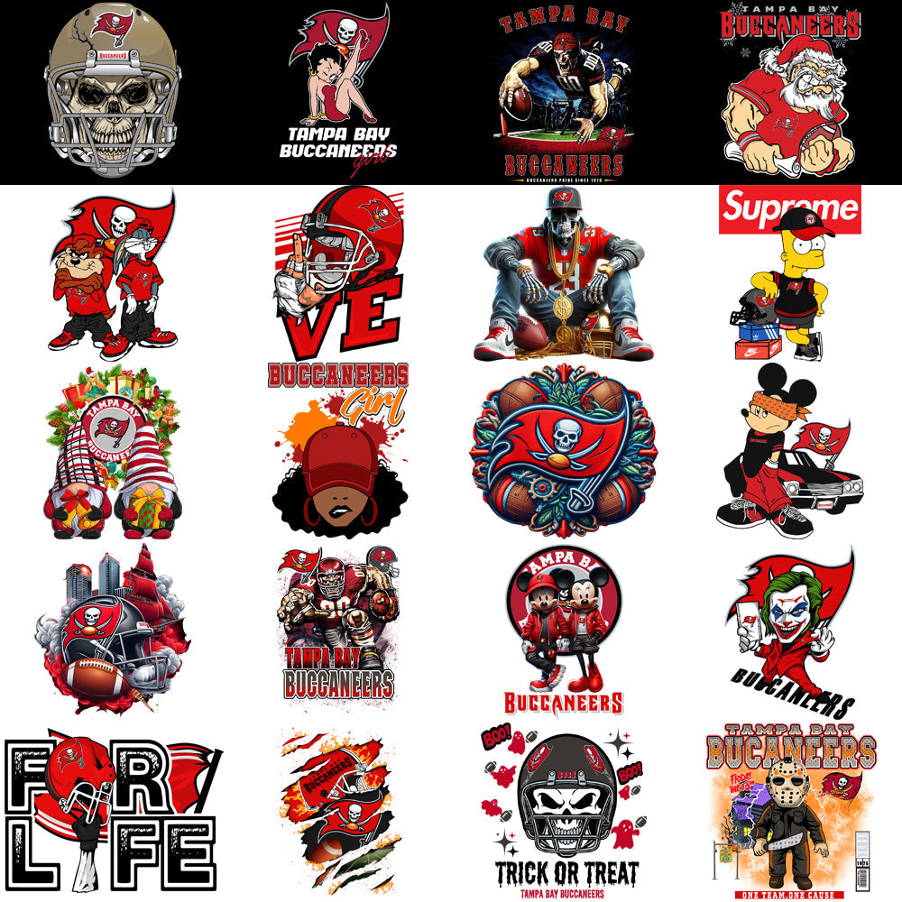 Tampa Bay Buccaneers PNG Football Designs Bundle - 48 V1 Graphics