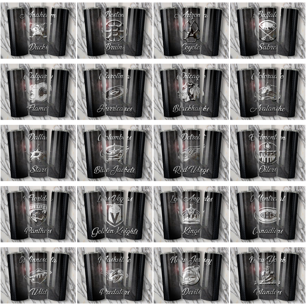 Chrome Tumbler Wraps: 32 NHL Team Designs - JPG Bundle
