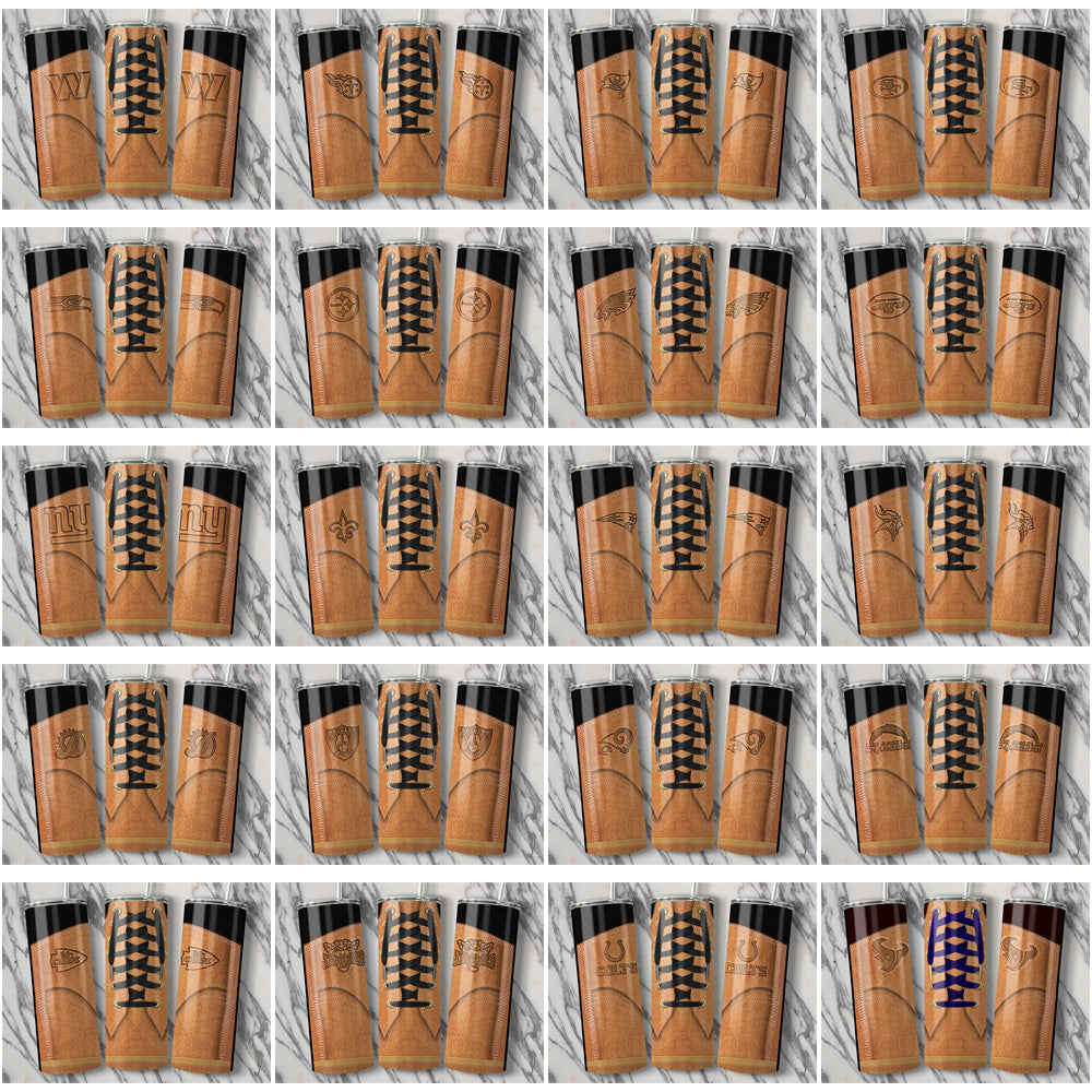 32 NFL Team Tumbler Wraps: JPG Bundle for Sublimation
