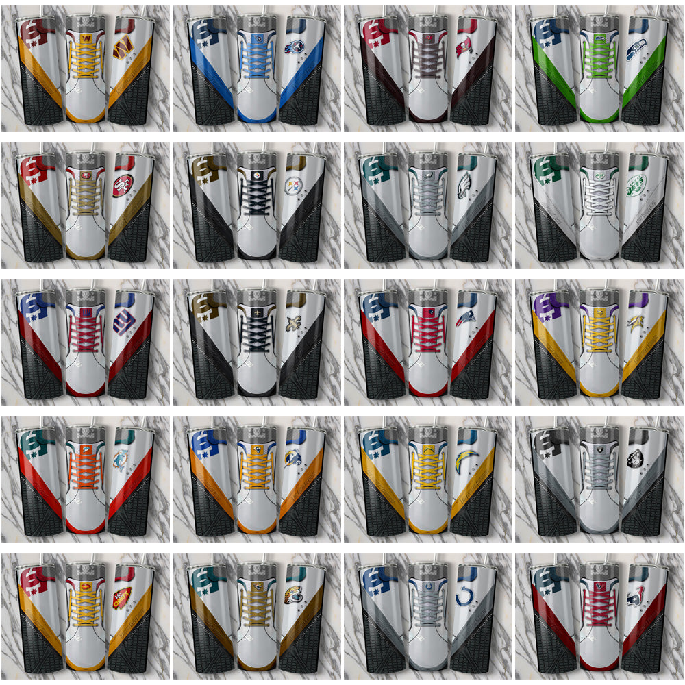 33 NFL Team DC Sneaker Tumbler Wraps: JPG Bundle Download

