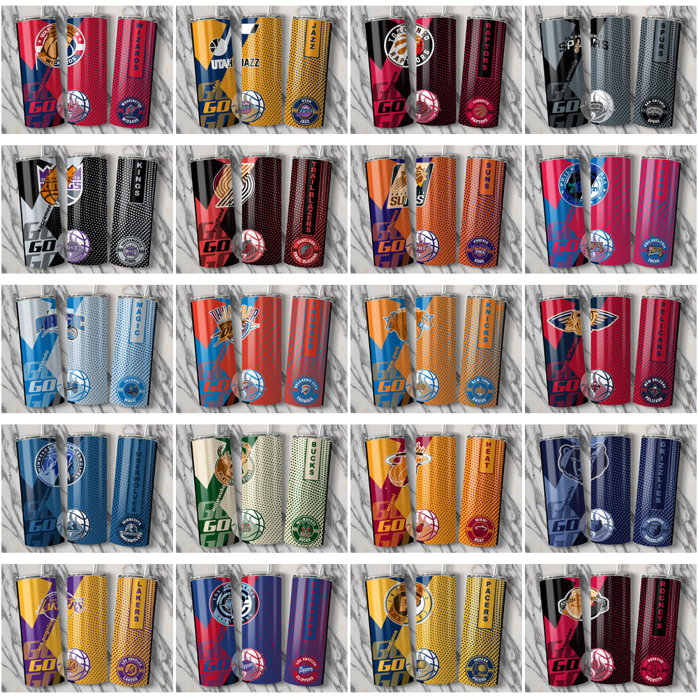 30 NBA Team Tumbler Wraps: JPG Bundle for Instant Download
