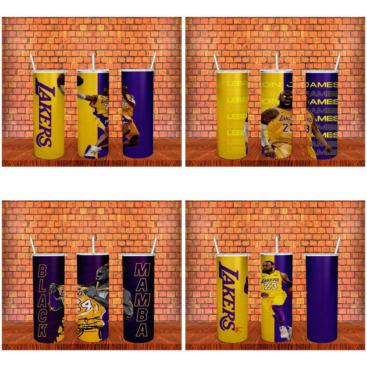 Kobe & LeBron Tumbler Wraps: 5 JPG Designs Bundle
