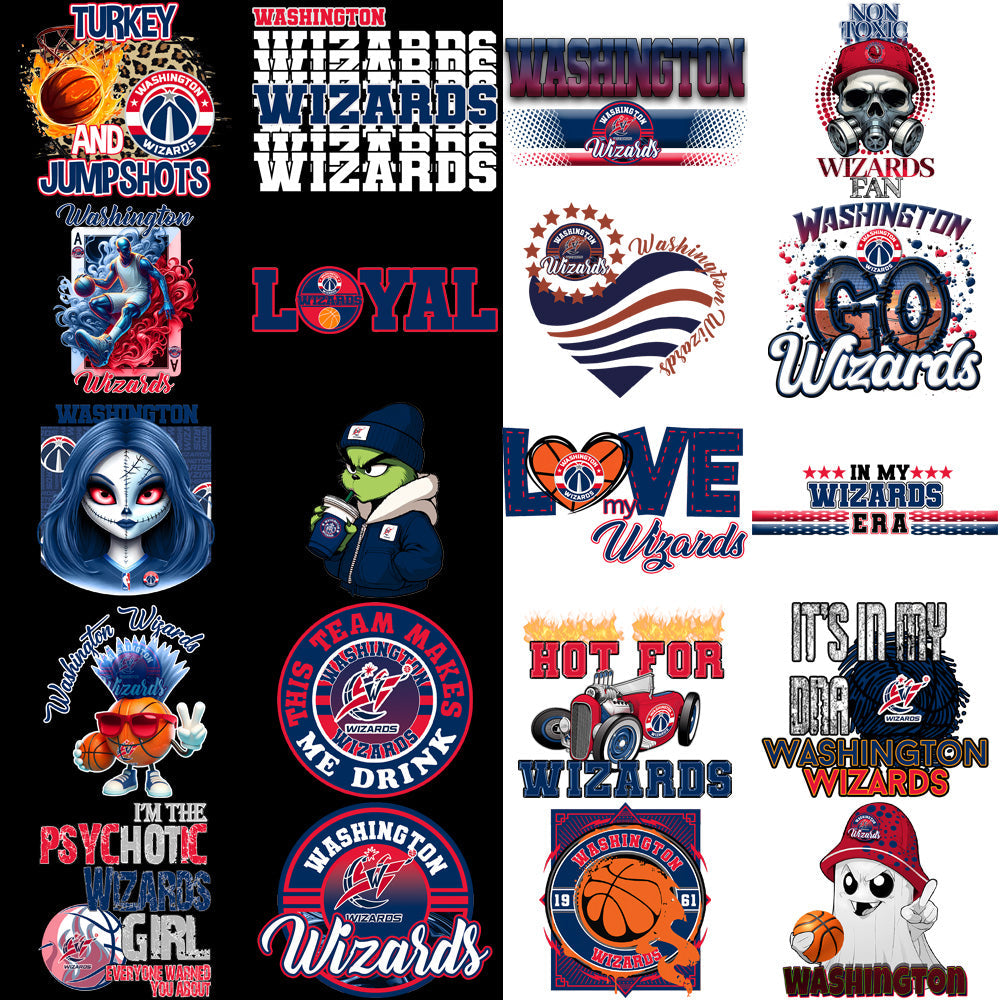 Washington Wizards Basketball PNG Bundle: 56 Designs