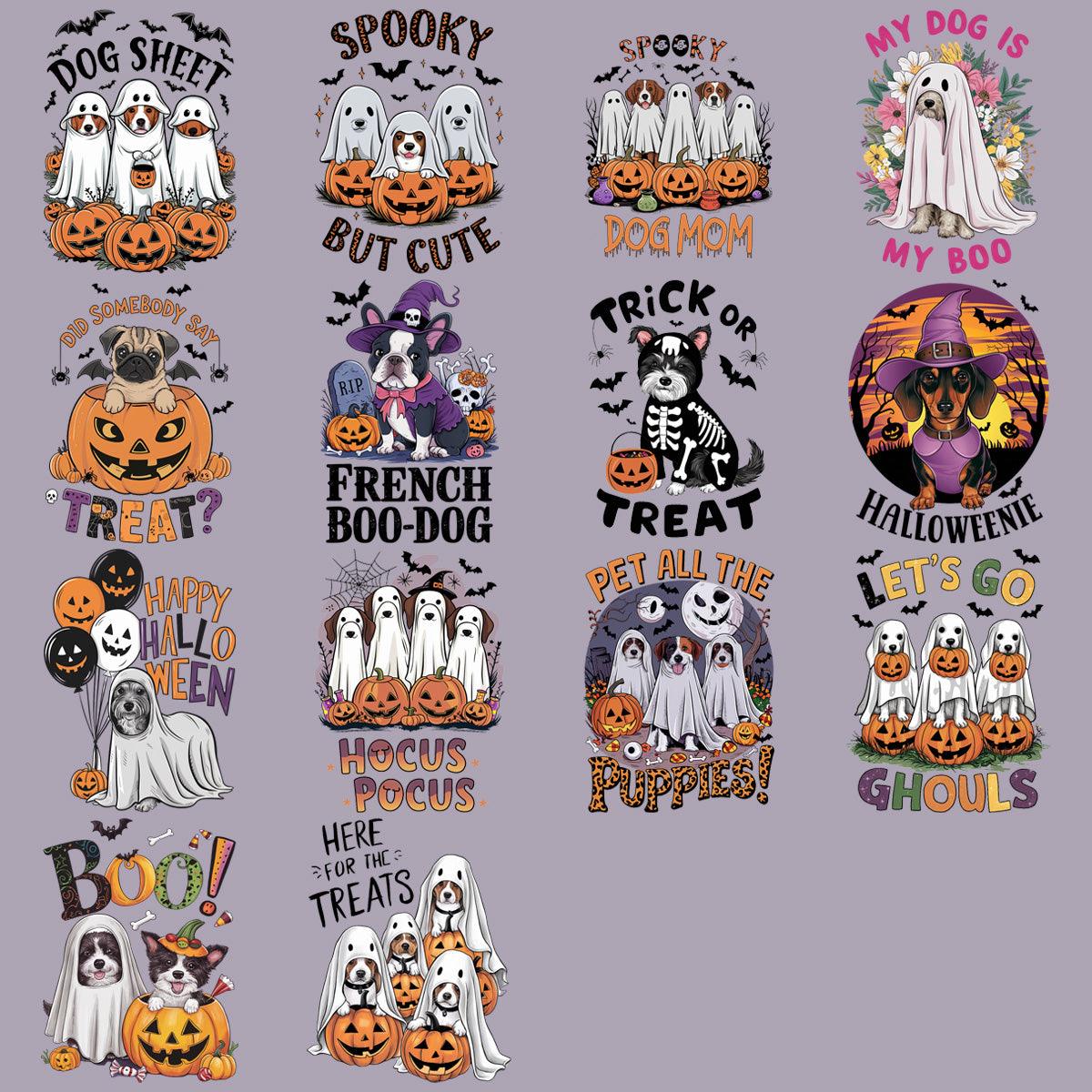 Spooky Cute: 13 Halloween Dog Quote PNG Designs Bundle