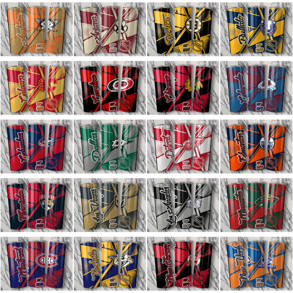 32 NHL Team Tumbler Wraps: Hockey Bundle JPG Download
