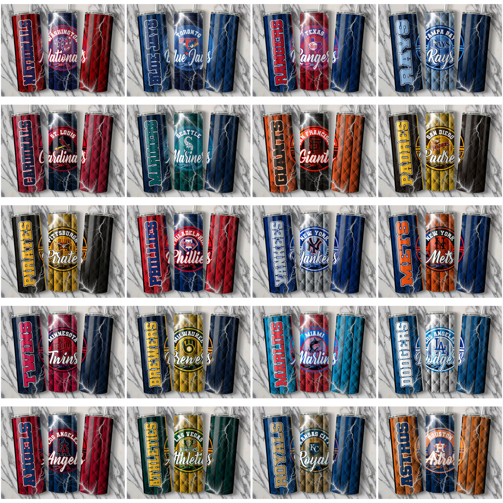 30 MLB Team Tumbler Wraps: JPG Bundle for Sublimation Designs
