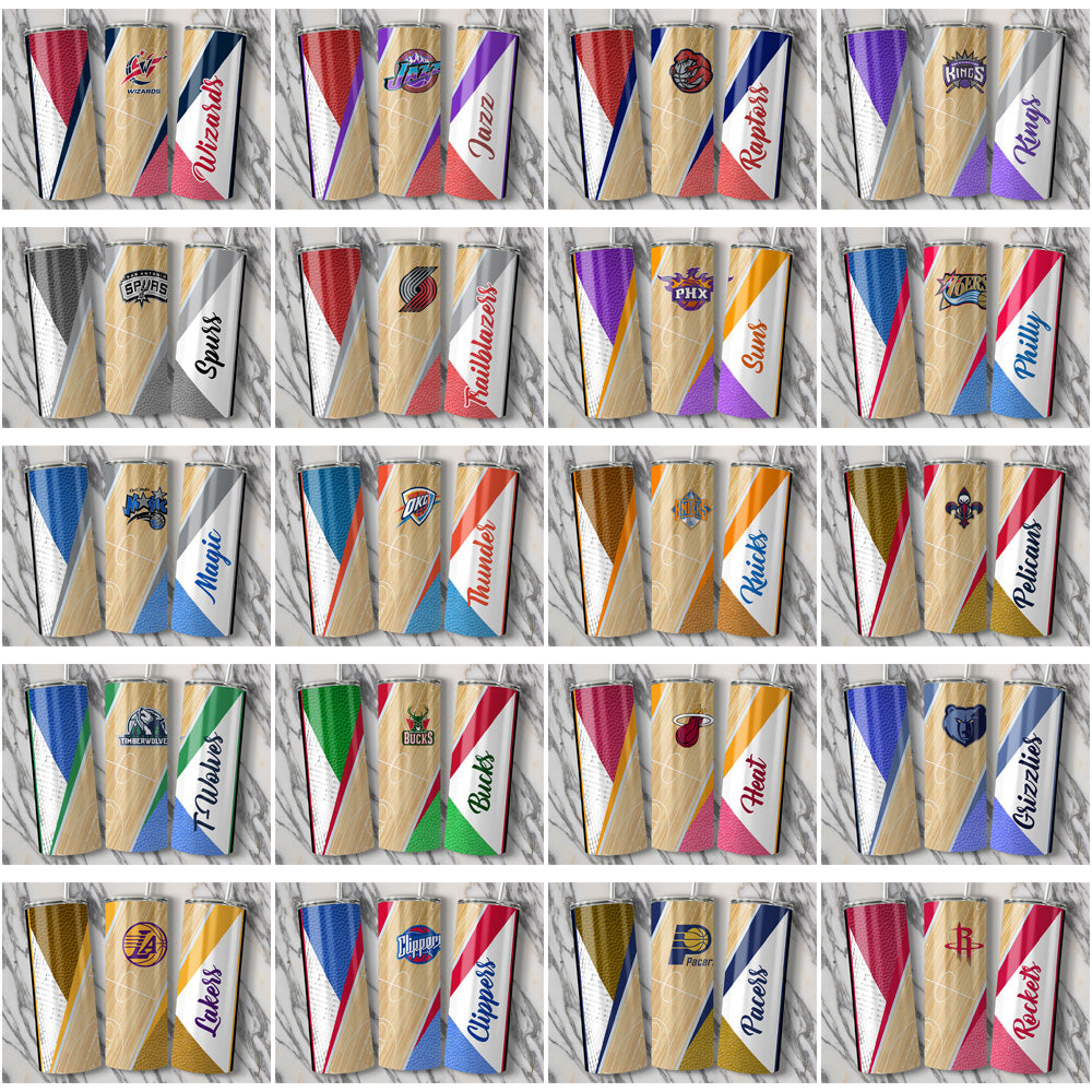 30 Basketball Team Court Tumbler Wraps JPG Bundle: Instant Download
