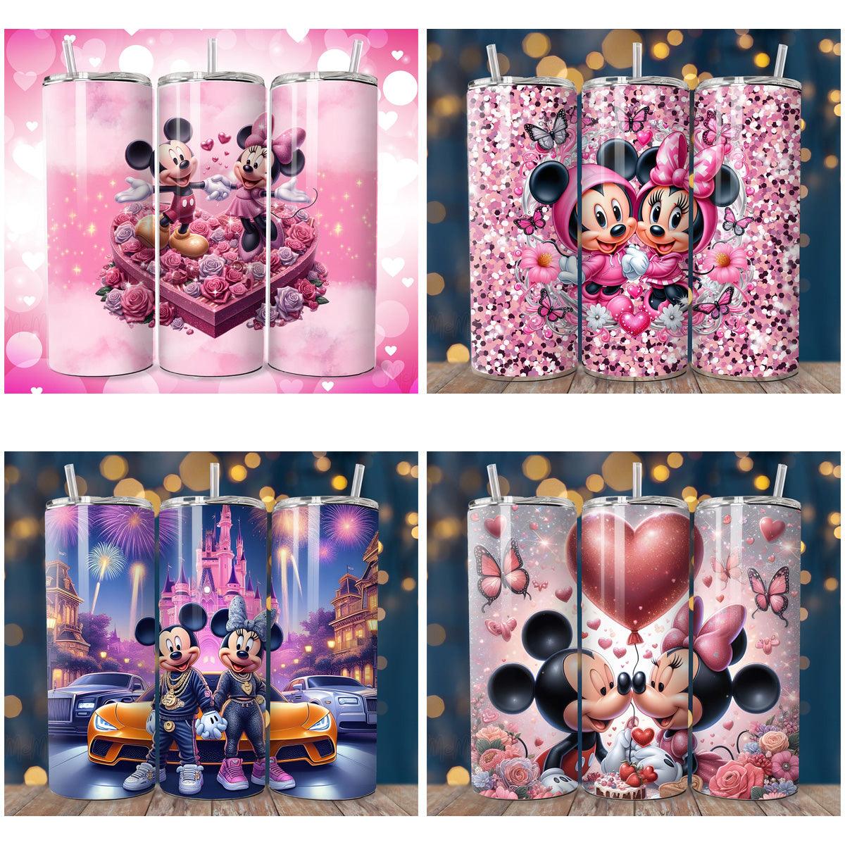 Mickey & Minnie Mouse Tumbler Wraps SVG Bundle - 4 Cute Designs
