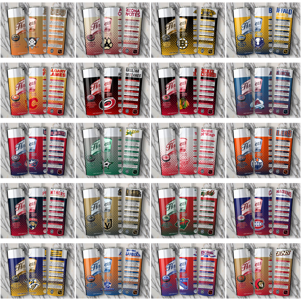 Ice Hockey Tumbler Wraps: 32 Team Designs - Haters Gonna Hate!
