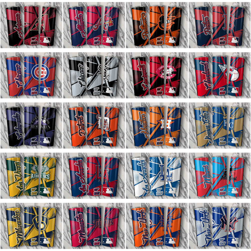 30 MLB Team Tumbler Wraps: JPG Bundle for Baseball Fans
