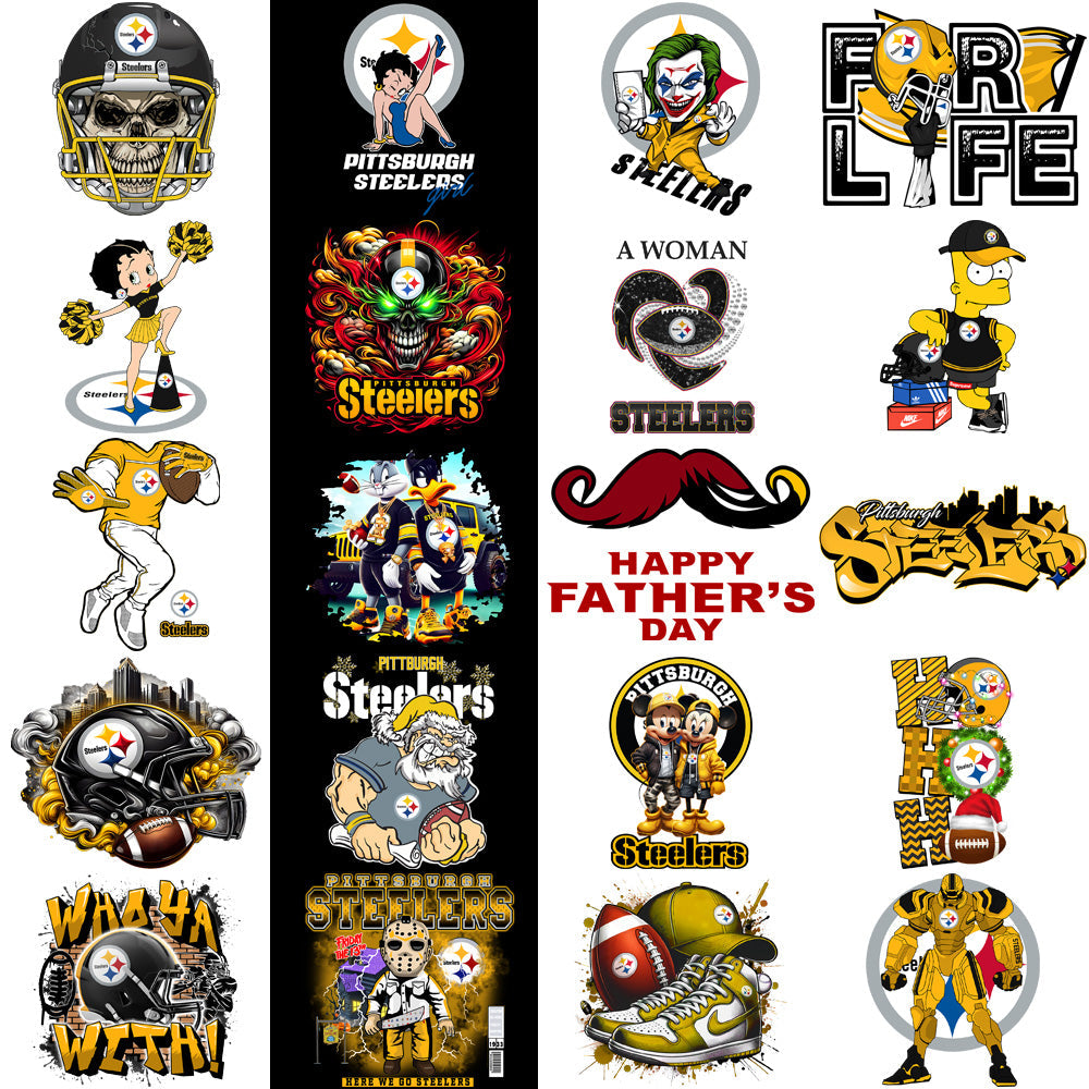 Pittsburgh Steelers Football Designs Bundle: 48 PNG V1