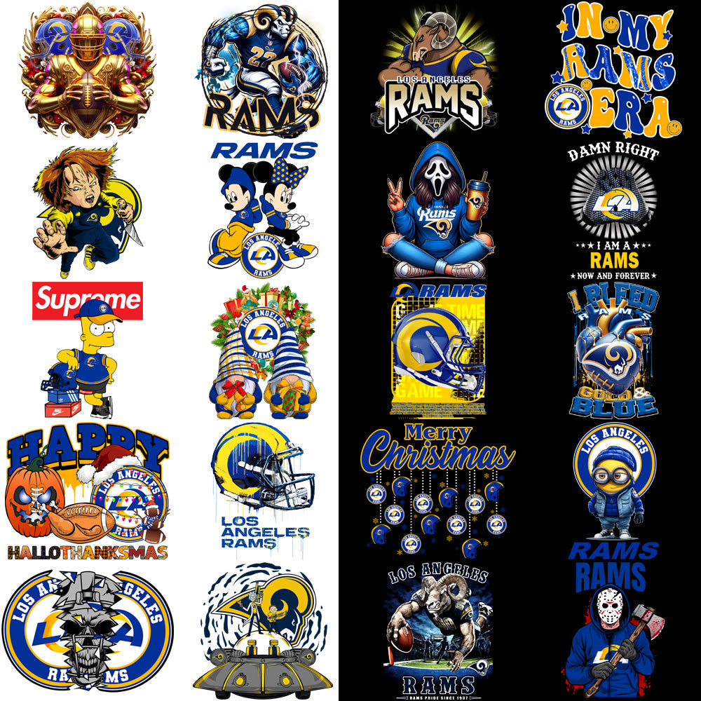 Los Angeles Chargers Football Designs PNG Bundle: 47 High-Quality Images