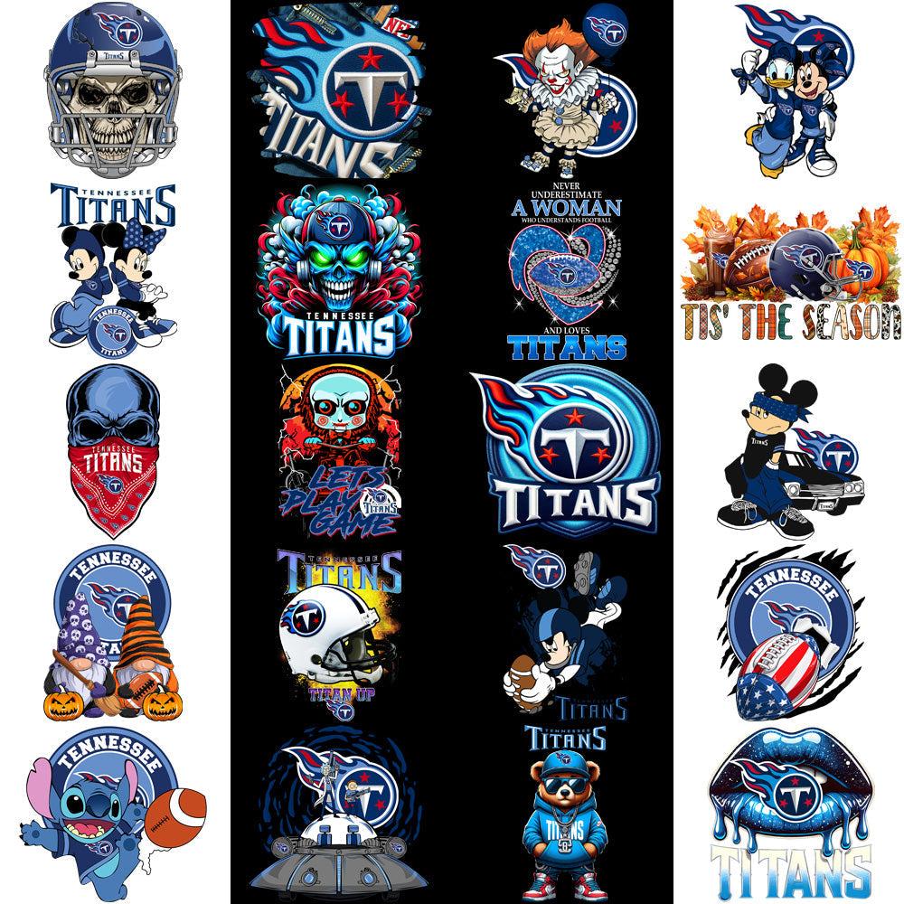 48 Premium Tennessee Titans PNG Football Designs Bundle