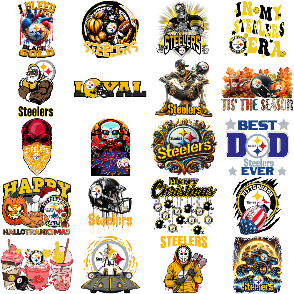 Pittsburgh Steelers Football Designs Bundle: 48 PNGs