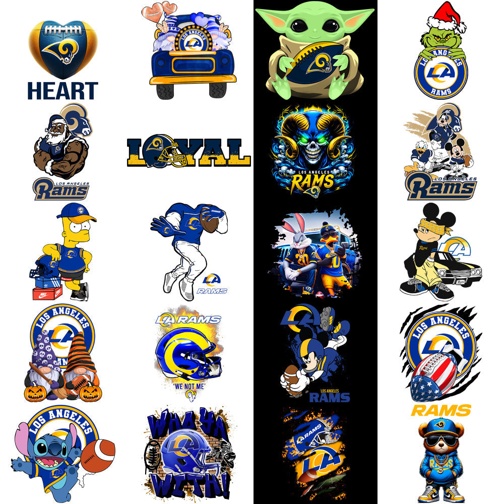 Los Angeles Chargers Football Designs: 47 PNGs - V3 Bundle