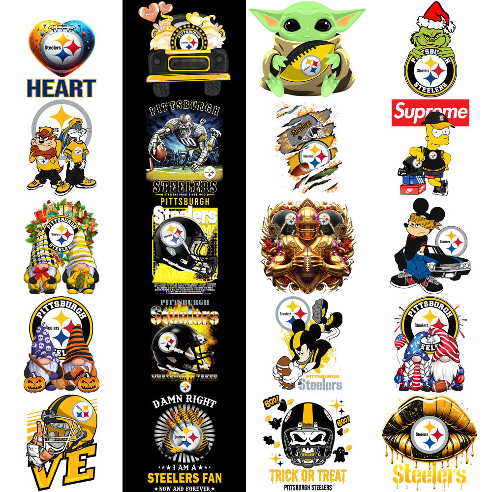 Pittsburgh Steelers Football Designs Bundle: 48 PNG V3