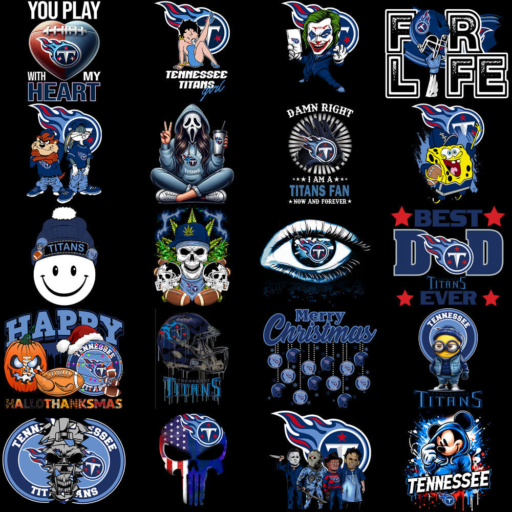 48 Premium Tennessee Titans PNG Football Designs Bundle (V3)