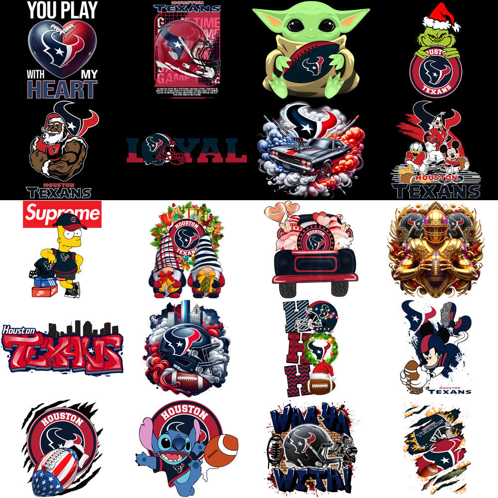 Houston Texans Football Designs Bundle: 54 PNGs - V3