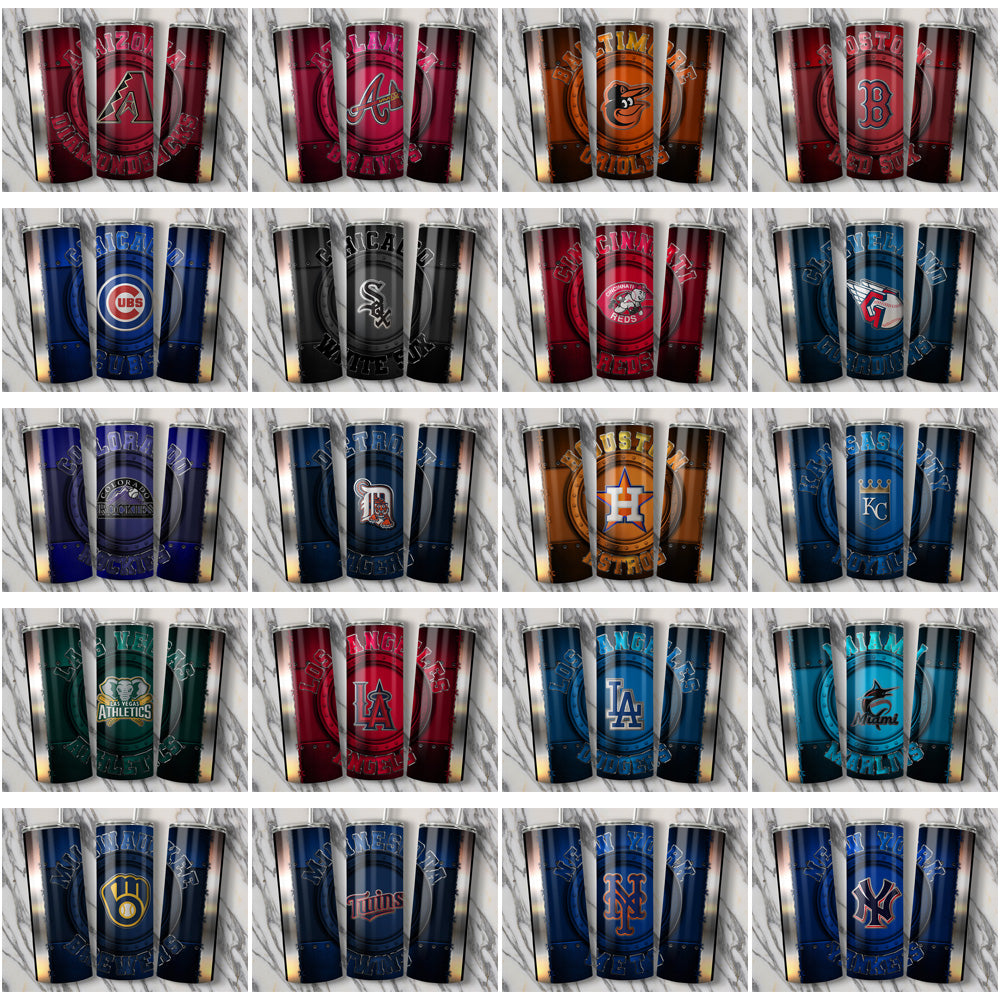 30 MLB Team Tumbler Wraps: Instant Download JPG Bundle

