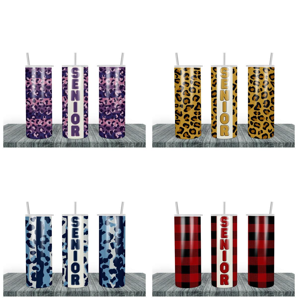 Senior Grad Tumbler Wraps SVG Bundle: 7 Unique Designs for Graduation Gifts
