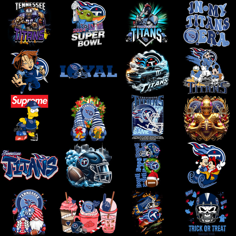 48 Tennessee Titans PNG Football Designs Bundle - V4