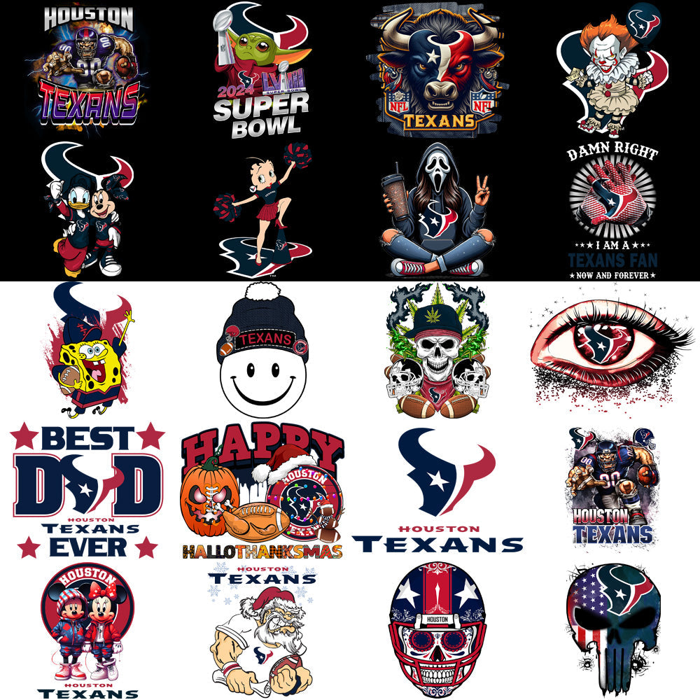 Houston Texans Football Designs PNG Bundle: 54+ High-Quality V4 Graphics