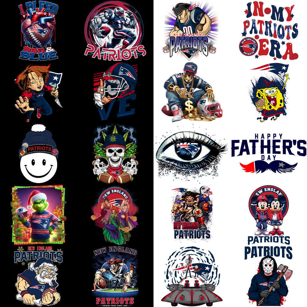 New England Patriots Football Designs PNG Bundle (47 Designs)